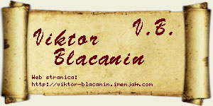 Viktor Blaćanin vizit kartica
